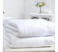 HomeSpace Direct Balborough Egyptian Cotton 2 Piece Towel Bale - White