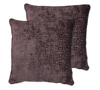 HomeSpace Direct Belmont Cushions 2 Pack in Aubergine | Size: 55 cm x 55 cm HomeSpace Direct Aubergine 55 cm x 55 cm