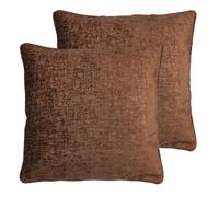 HomeSpace Direct Belmont Cushions 2 Pack in Copper | Size: 55 cm x 55 cm HomeSpace Direct Copper 55 cm x 55 cm