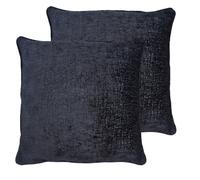 HomeSpace Direct Belmont Cushions 2 Pack in Mid Navy | Size: 55 cm x 55 cm HomeSpace Direct Mid Navy 55 cm x 55 cm