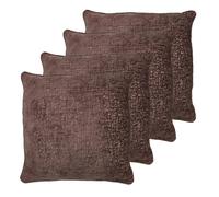 HomeSpace Direct Belmont Cushions 4 Pack in Brown | Size: 55 cm x 55 cm HomeSpace Direct Brown 55 cm x 55 cm