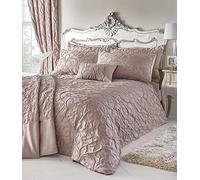 Homespace Direct Bentley Blush Woven Jacquard Duvet Cover Bed Set, Double
