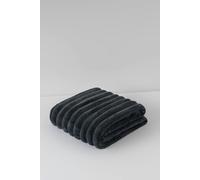 HomeSpace Direct Big Cord Charcoal Blanket/Throw - Charcoal - 150x200cm