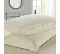 HomeSpace Direct Brentford Pillowcase Pair - Ivory - Pillowcase Pair