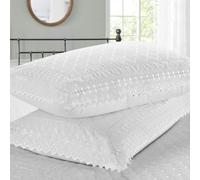 HomeSpace Direct Brentford Pillowcase Pair - White - Pillowcase Pair