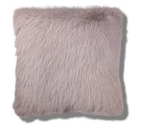 HomeSpace Direct Chelsea Faux Fur Cushion 2 Pack in Light Pink | Size: 45 cm x 45 cm HomeSpace Direct Light Pink 45 cm x 45 cm