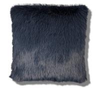 HomeSpace Direct Chelsea Faux Fur Cushion 2 Pack in Navy | Size: 45 cm x 45 cm HomeSpace Direct Navy 45 cm x 45 cm