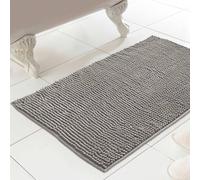 HomeSpace Direct Chenille Loop Grey Bath Mat HomeSpace Direct Grey