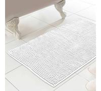 HomeSpace Direct Chenille Loop White Bath Mat HomeSpace Direct White