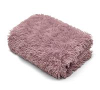 HomeSpace Direct Cuddles Luxury Faux Fur Soft Blanket - Dusty Pink