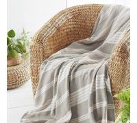 HomeSpace Direct Diamond Throw in Stone | Size: 200 cm x 240 cm HomeSpace Direct Stone 200 cm x 240 cm