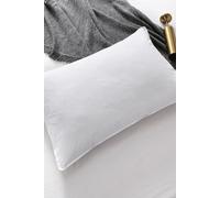 HomeSpace Direct Duck Feather & Down Pillow Pair with Cotton Cover in White HomeSpace Direct White