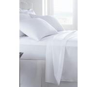 HomeSpace Direct Egyptian Cotton Deep Fitted Sheet - 400 Thread Count - 16" Deep - White - King - Fitted Sheet