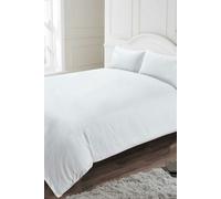 HomeSpace Direct Egyptian Cotton Duvet Cover Set 400 Thread Count - White - King - Duvet Cover Set