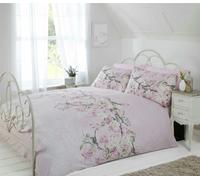 HomeSpace Direct Eliza Duvet Cover Set - Pink - Single