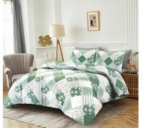 HomeSpace Direct Eloise Green Duvet Cover Set - Super King