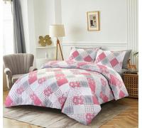 HomeSpace Direct Eloise Pink Duvet Cover Set - Double