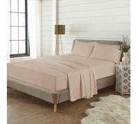 HomeSpace Direct Flannelette Brushed Cotton Sheet Set - Brown - Super King