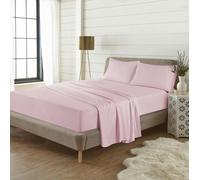 HomeSpace Direct Flannelette Brushed Cotton Sheet Set - Pink - King - Sheet SET