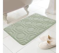 HomeSpace Direct Geo Memory Foam Bath Mat in Green HomeSpace Direct Green