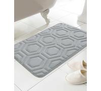 HomeSpace Direct Geo Memory Foam Bath Mat in Grey HomeSpace Direct Grey