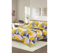 (Mustard, Single) Geometric Bedding Duvet Cover Set Quilt Cover Bed Set Quilt Cover