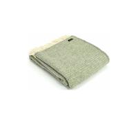 HomeSpace Direct Illusion Green & Grey Wool Throw - Multi