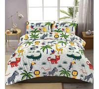 HomeSpace Direct Jungle Animals Children's Duvet Cover Set - Multi