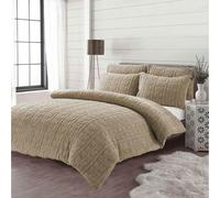 HomeSpace Direct Leaves Teddy Beige Duvet Cover Set - King