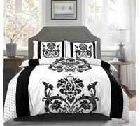 Homespace Direct Ltd Darcy Black Damask Duvet Cover Set Modern Bedding