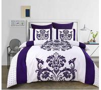 Homespace Direct Ltd Darcy Plum Damask Duvet Cover Set Modern Bedding