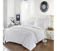Homespace Direct Ltd Elsatex Highgrove White Embroidered Duvet Cover Set Luxury Themed Super King Bedding