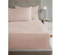 Homespace Direct Ltd Flat Sheet 180Tc Percale Blush Super King Sheet Suitable For Deep Mattresses