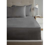 Homespace Direct Ltd Flat Sheet 180Tc Percale Charcoal Super King Sheet Suitable For Deep Mattresses