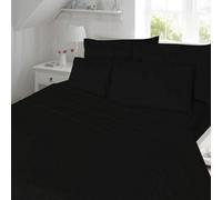 Homespace Direct Ltd Homespace Direct 180 Thread Count Duvet Cover Set Bedding Black Double