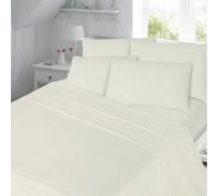 Homespace Direct Ltd Homespace Direct 180 Thread Count Duvet Cover Set Bedding Cream Single