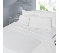 Homespace Direct Ltd Homespace Direct 180 Thread Count Duvet Cover Set Bedding White Double