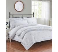 Homespace Direct Ltd Homespace Direct Arielle White Bedspread Set With Pillowshams Bedding 254X254Cm