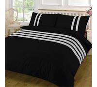 Homespace Direct Ltd Homespace Direct Lace Dia Duvet Cover Set Luxury King Black Bedding Set 100% Egyptian Cotton Percale 200 Thread Count