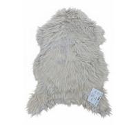 Homespace Direct Ltd Homespace Direct Luxury Faux Rabbit Fur Rug With Suede Backing Area Rug Plush Soft Accent Rug Light Grey 60X90Cm