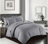 Homespace Direct Ltd Kampala Hill Egyptian Cotton Duver Cover Set 400 Tc Satin Stripe