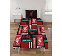 Homespace Direct Ltd Liverpool Blocks Duvet Cover Set Bedding Bed Set Red Single