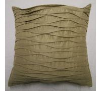 Homespace Direct Ltd Lyon Pleated Faux Silk Scatter Cushion Cover Beige