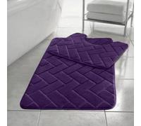 Homespace Direct Ltd Memory Foam Blocks Anti Slip Bath Mat Set 2 Piece