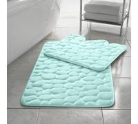 Homespace Direct Ltd Memory Foam Pebbles Bath Mat Set Non Slip 2 Piece