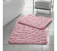 Homespace Direct Ltd Memory Foam Pebbles Bath Mat Set Non Slip 2 Piece