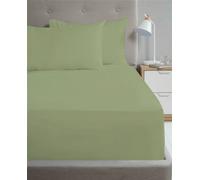 Homespace Direct Ltd Percale 180 Thread Count Flat Sheet Light Green Double