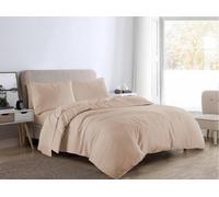 Homespace Direct Ltd Plain Dye Flannelette Brushed Cotton Duvet Cover Set Brown