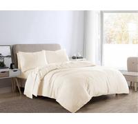 Homespace Direct Ltd Plain Dye Flannelette Brushed Cotton Duvet Cover Set Cream