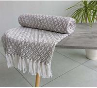 Homespace Direct Ltd Rapport Home Eden Blanket/throw Natural 228X254Cm